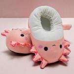 IceUnicorn Toddler Novelty Slippers Kids Cute Funny Animal House Shoes Girls Boys Christmas Plush Warm Bedroom Indoor Slipper (Axolotl, 34/35)