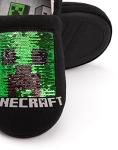 Minecraft Slippers Boys Kids Blue Creeper vs Zombie TNT House Shoes 2.5 US