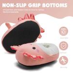IceUnicorn Toddler Novelty Slippers Kids Cute Funny Animal House Shoes Girls Boys Christmas Plush Warm Bedroom Indoor Slipper (Axolotl, 34/35)