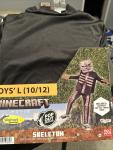 Halloween Costume Boys Minecraft Skeleton Large 10-12 New