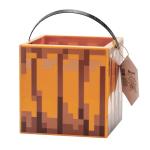 Disguise Minecraft Jack O' Lantern Treat Pail, Official Candy Bucket Costume Accessory for Kids & Décor, 7x7x7 inches
