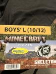 Halloween Costume Boys Minecraft Skeleton Large 10-12 New