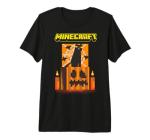 Minecraft Halloween Black Cat On Pumpkin Scene Premium Tri-blend T-Shirt
