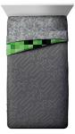 Jay Franco Minecraft Creeper Full Bed Set, Drapes and Pop Up Hamper Bundle