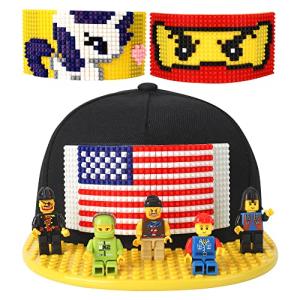 Yanscian Snapback Hat Baseball Cap Building Block for Kids & Adults Black…