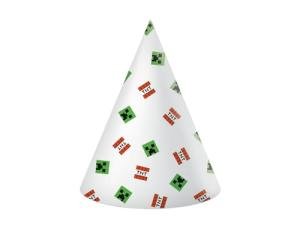PROCOS Minecraft Cone Shaped Paper Party Hats (6pk)