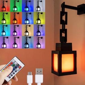 Minecraft Pixelated Lantern Night Light – 16 Colors