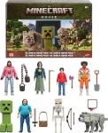 Mattel Minecraft Ultimate Movie Pack with 8 Action Figures & 8 Accessories Including 4-inch Steve & Creeper, Collectible Toy Set