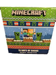 Minecraft Boys 15 Days of Socks (Small 5.5-8.5)