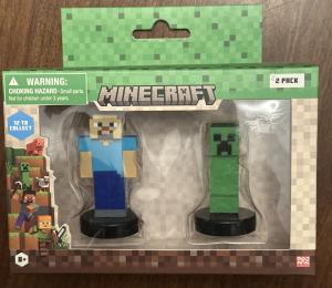 MINECRAFT Steve & Creeper Stampers Action Figures NIB SEALED (2-Pack) - NEW