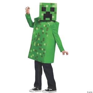 Creeper Classic Minecraft Costume, Green, Large (10-12)