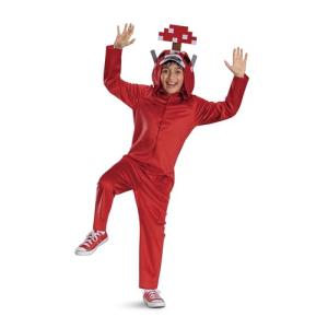 Disguise Minecraft Mooshroom Costume for Kids, Official Minecraft Hooded Jumpsuit Costume Outfit, Child Size (10-12)