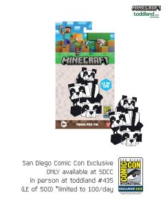 Minecraft x Toddland SDCC 2025 Panda Pile Pin LE 500 Exclusive In Hand Rare