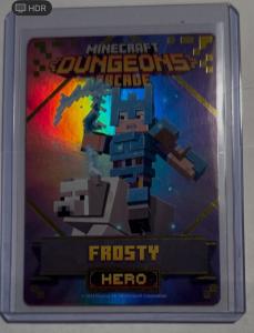 MINECRAFT *VERY RARE* ^POPULAR^ *HERO FOIL CARD* (#109 Hero: Frosty) LOW SUPPLY*