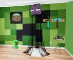Ukonic Minecraft Enderman Kids Bed Canopy Curtains for Ceiling, Hanging Mosquito Netting Cover for Reading Nook, Sleeping Tent | Playroom Accessories, Home Decor Room Essentials | Video Game Gifts