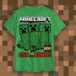 Minecraft Boy's Short Sleeve T-Shirt 4-Pack - Creeper, Skeleton, Zombie Graphic Tee Set for Kids (White/Green/Black/Gray, Size 14/16)