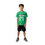 Bioworld Minecraft Perfect Outfit Youth Boy Hoodie, Short-Sleeve Tee, and Lounge Shorts 3-Piece Combo Set 14/16 (XL)