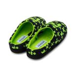 Minecraft - Kids Slippers, Cozy Indoor Slippers with Vine Design, Non-Slip Kids Slippers, Game Merchandise, Black/White, 28/29 EU