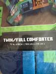 Minecraft Twin/Full  Reversible Comforter 72" X 86" New