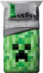 Minecraft Creeper 5 Piece Full Bed Set - Includes Reversible Comforter & Sheet S
