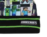 Minecraft Sublimated Character Graphic Kid's Novelty Knit Cuff Pom Pom Beanie Winter Hat Cold Weather OSFM Boy's Girl's Multicolored