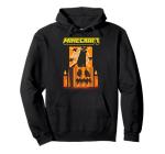 Minecraft Halloween Black Cat On Pumpkin Scene Pullover Hoodie
