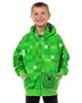 Minecraft Boys' I Am Creeper Allover Pixel Design Full-Zip Hoodie