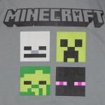 Minecraft Boys 2-Piece Fleece Sweatshirt and Pants Set, Long Sleeve Pullover Hoodie and Jogger Bundle for Kids (Gray/Black, Size 7)