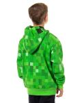 Minecraft Boys' I Am Creeper Allover Pixel Design Full-Zip Hoodie