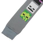 Minecraft Boys 2-Piece Fleece Sweatshirt and Pants Set, Long Sleeve Pullover Hoodie and Jogger Bundle for Kids (Gray/Black, Size 7)