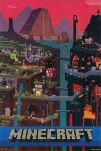 Minecraft Cube Poster | 24in x 36in Wall Art Print