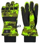N'Ice Caps Kids Waterproof Winter Thinsulate Warm Gloves (9-10 Years, Neon Green Digital Camo)