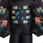 Minecraft Warden Inflatable Costume Child Blow Up 4 AA Battery Fan Black New