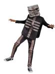 Minecraft Skeleton Boys Costume Small 6/7 Movie Pop Out Torso Zombie Black New