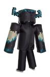 Minecraft Warden Inflatable Costume Child Blow Up 4 AA Battery Fan Black New