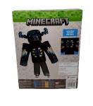 Minecraft Warden Inflatable Costume Child Blow Up 4 AA Battery Fan Black New