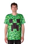 Cosplaya Pixel Green Face Costume Shirt for Mens Womens Adult Men Cosplay Pajamas Adults Halloween Christmas, M