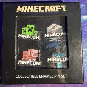 Minecraft Collectable Enamel Pin Set With Extra Rare Pin 2013 Minecon
