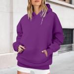 Fall Sweatshirts, Purple Women's Sweatshirts Oversized Hoodies Long Sleeve Cute Hoodie Fleece Hooded Pullover Tops Sweaters Casual Comfy Winter Fall Fashion Outfits Clothes 4XL