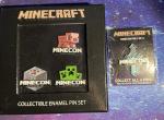 Minecraft Collectable Enamel Pin Set With Extra Rare Pin 2013 Minecon