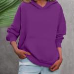 Fall Sweatshirts, Purple Women's Sweatshirts Oversized Hoodies Long Sleeve Cute Hoodie Fleece Hooded Pullover Tops Sweaters Casual Comfy Winter Fall Fashion Outfits Clothes 4XL