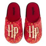 Josmo Harry Potter House Sandals Closed Toe Lightweight Warm Soft - Magic Wizard Hogwarts Slippers for Girls and Boys- Red (size 4-5 Big Kid)