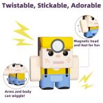 GobiDex 8PCS Magnetic Action Figures- Creatures of Block World Toys Pack, Compatible with Magnet Building Blocks & Tiles, STEM Learning Pretend Play Toys for Ages 3+