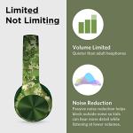 LilGadgets Connect+ Pro Wired Kids Headphones for School with Mic, Volume Limit & Noise Reduction Over-Ear Headset with Cord, SharePort Technology & SoftTouch Padding, Digital Camo