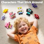 GobiDex 8PCS Magnetic Action Figures- Creatures of Block World Toys Pack, Compatible with Magnet Building Blocks & Tiles, STEM Learning Pretend Play Toys for Ages 3+