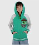 New $54.99 DISNEY Character Minecraft Boys French Terry Hoodie Jacket Size: 4/5