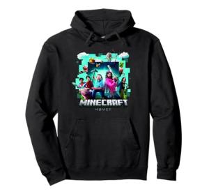 A Minecraft Movie Adventure Gang Main Characters Group Shot Pullover Hoodie