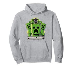 A Minecraft Movie Group Of Creepers Surrounding The Heroes Pullover Hoodie