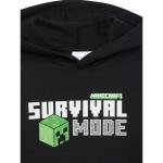 Minecraft Youth Boys Black Graphic Long Sleeve Hooded Hoodie Sweatshirts: 4-5