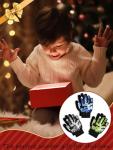 Glooarm 3 Pairs Kids Gloves Winter Gripper Knit Magic Gloves Stretch Warm Cold Weather Gloves for Boys Girls 4-12 Years